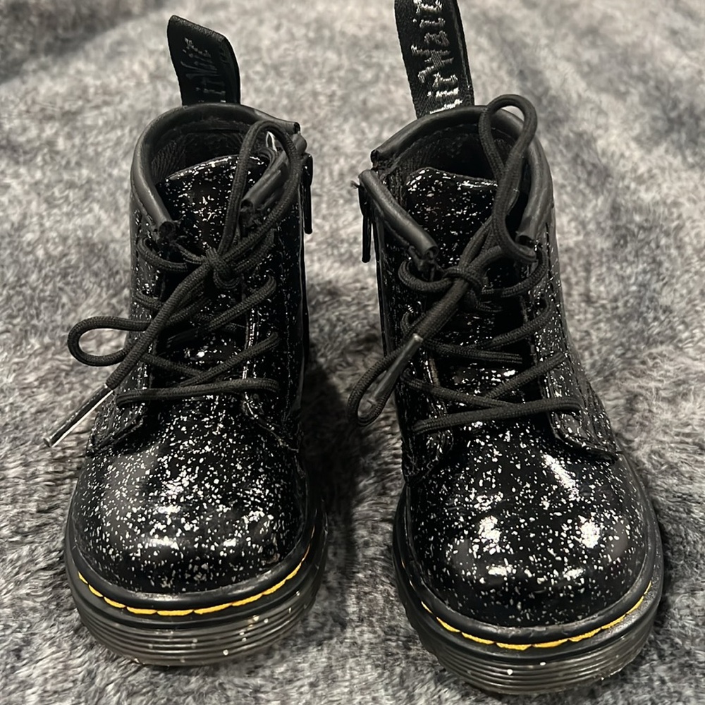 Toodler Dr. Martens Glitter Ankle Boots - Picture 2 of 3